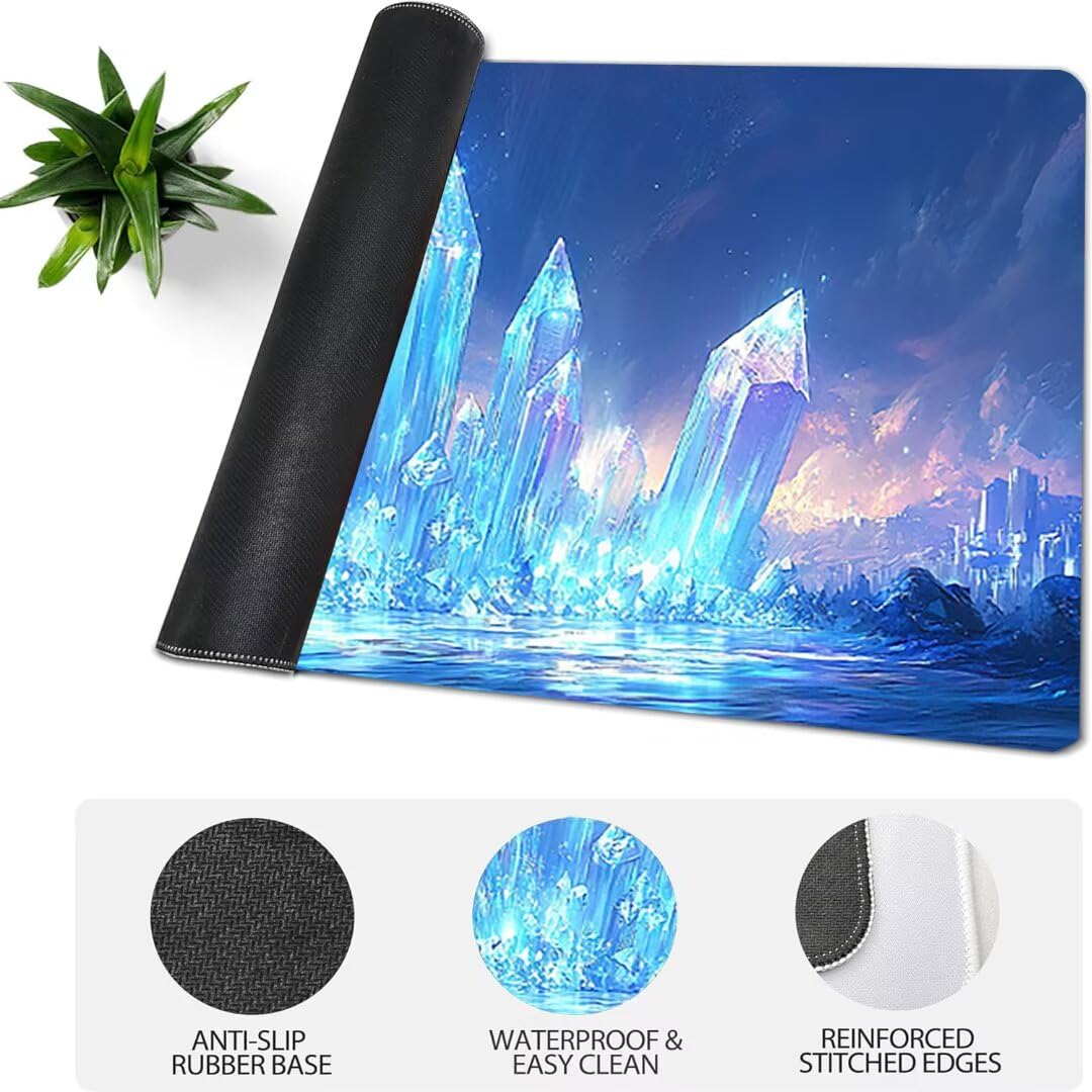 Podkładka pod mysz do gier XXL Crystal Pejzaż, podkładka pod mysz XXL 1400 x 600 x 3 mm, podkładka pod mysz matowa, bardzo duża tkanina na biurko dla graczy, antypoślizgowa podstawa, dla graczy