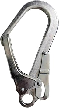 Snap Hooks, D-Shape Alloy Steel Grappling Hook, Professional Fall Protection Snap Hooks Heavy Duty for Safety, Climbing, Rappelling, Abseiling.-