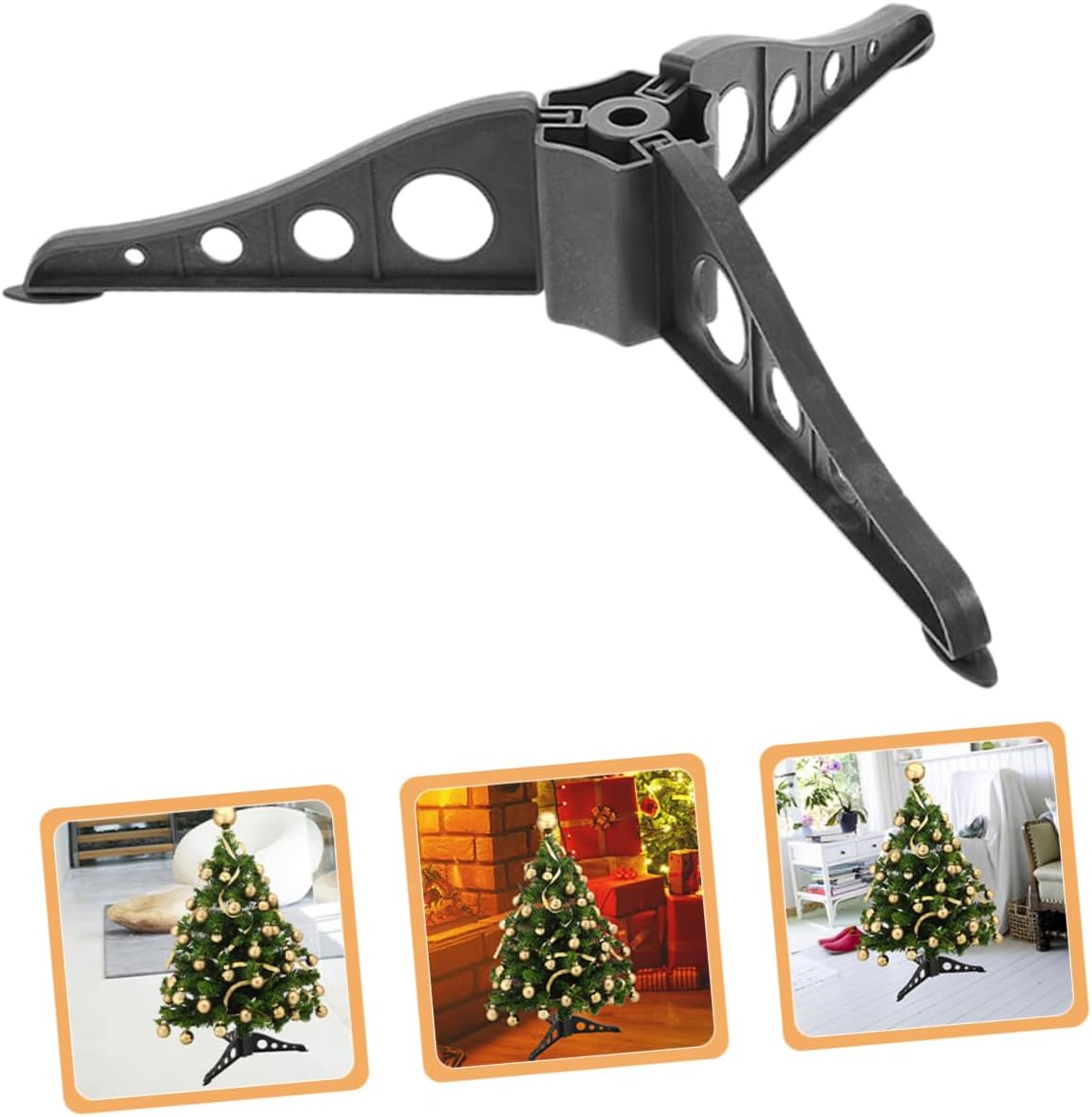 Cabilock 15pcs Christmas Tree Stand Bracket Easy Assembly Xmas Tree Support Rack Sleek Design for Holiday Decor