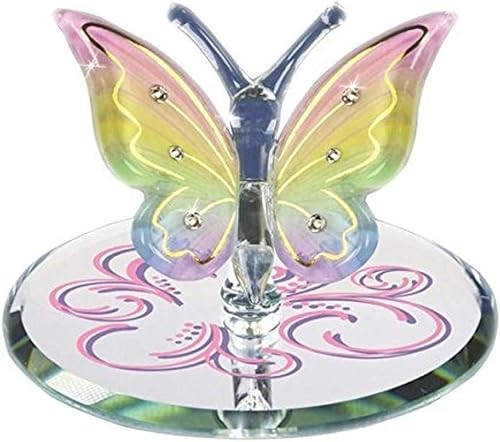 Figura de cristal Baron Butterfly Rianbow Flutter Glass de Roy Rose Jewelry