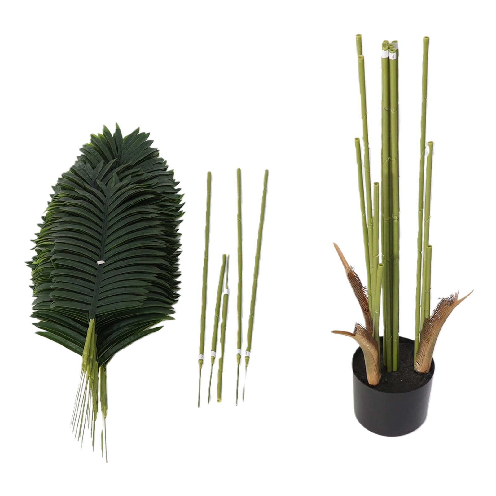 Palma artificiale, pianta tropicale artificiale realistica, decorazione perfetta per la casa e l'ufficio per gli amanti della natura, in plastica (1,8 m)