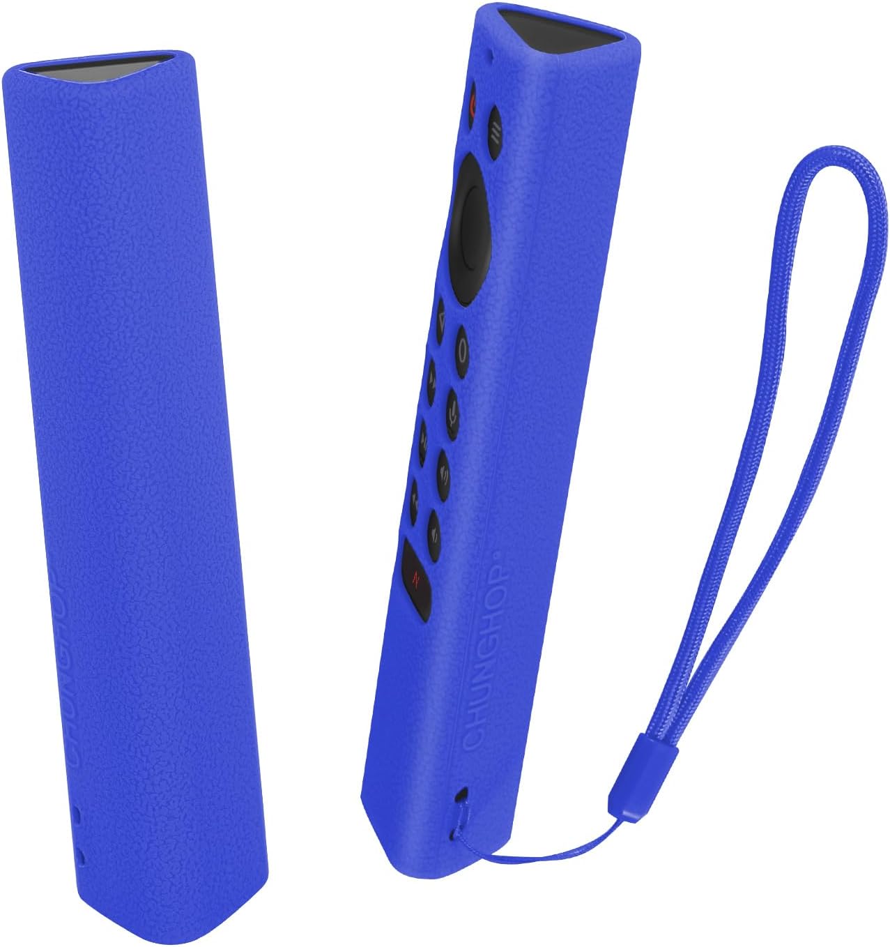 CHUNGHOP Protective Silicone Remote Cover for NVIDIA Shield TV Pro/4K HDR Remote Controller Washable Anti-Lost Remote Case with Remote Loop- Blue