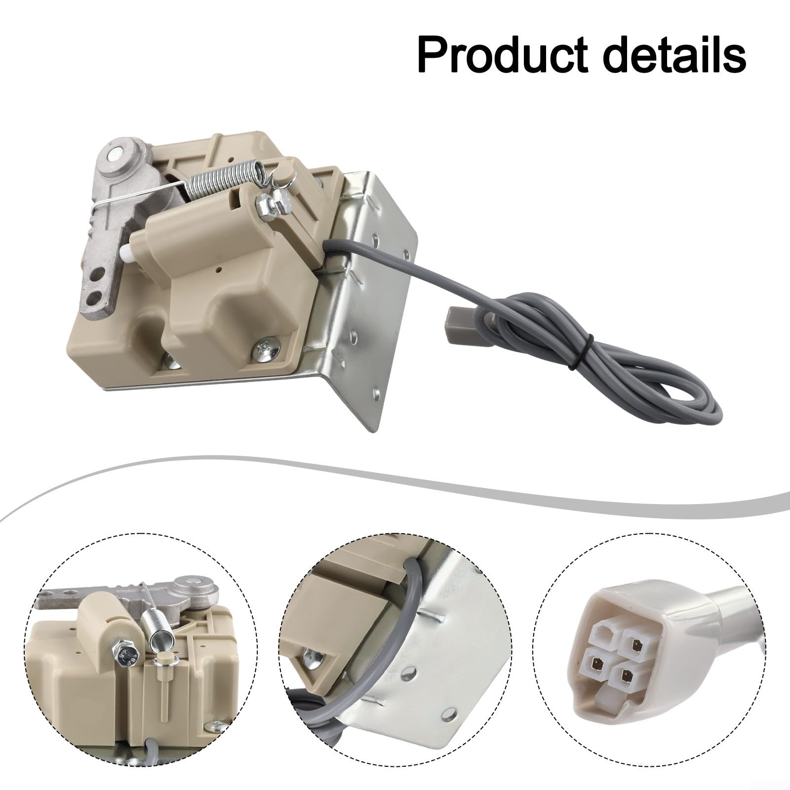 Regulador de pedal para máquinas de coser Jack A2/A2S/A3, 6380, 781D/781E, 9270D – Pieza de repuesto con conector de 4 pines y 3 cables para control industrial, control de velocidad preciso, ABS