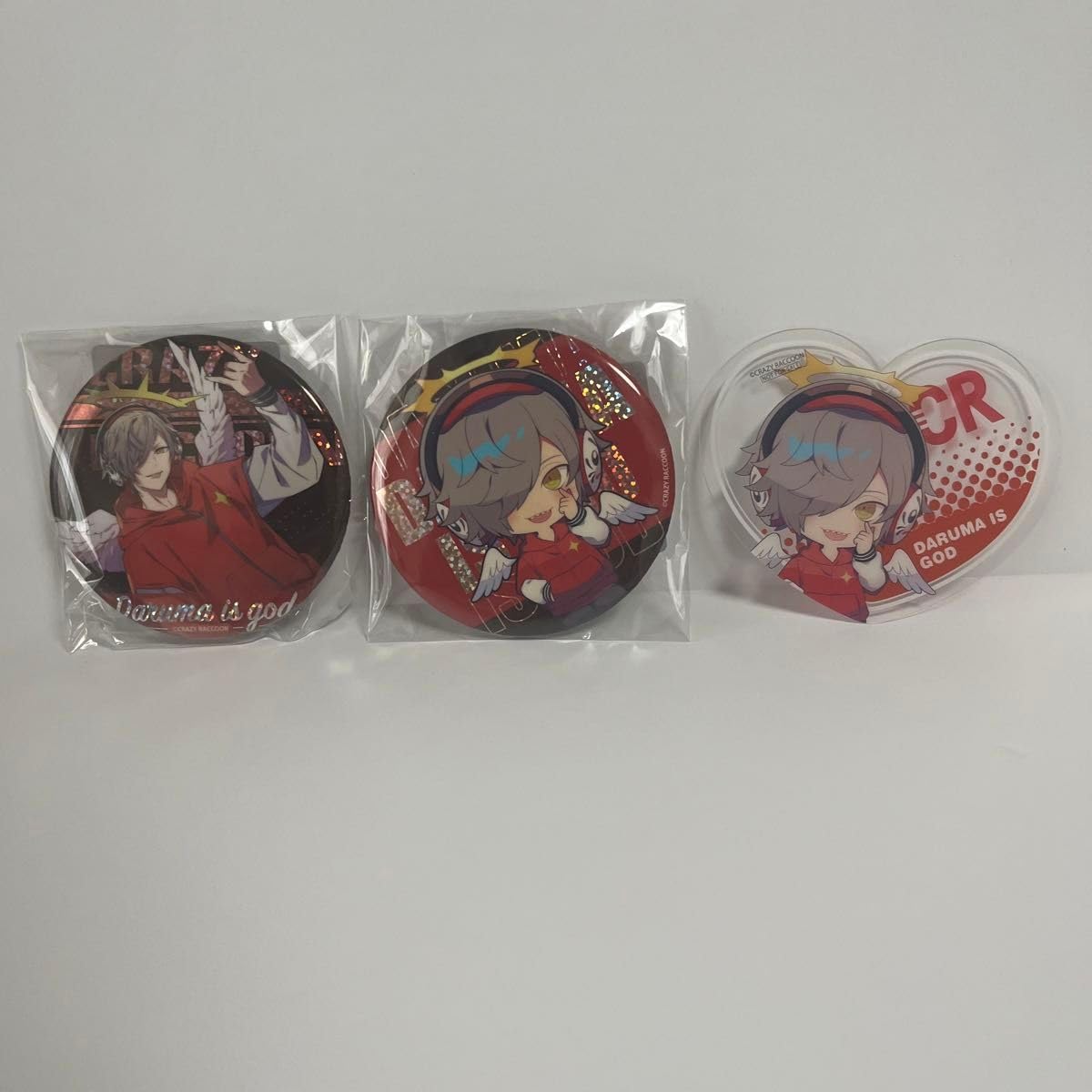 Amazon.co.jp: GIGO限定 CrazyRaccoon 缶バッジ だるまいずごっど 2種