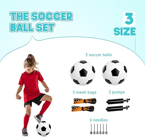 Miniatura 3 de Soccer Ball Size 2 Size 3 Size 4 Size 5 for Kids with Pump Deflated, Stocking Stuffer Christmas Child Shoebox Gift, 1 Pack 2 Pack Cartoon Soccer