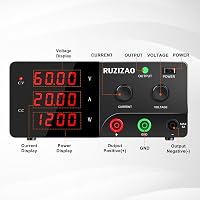 RUZIZAO 60V 20A laboratóriumi tápegység 1200W DC szabályozható kapcsolóüzemű 2