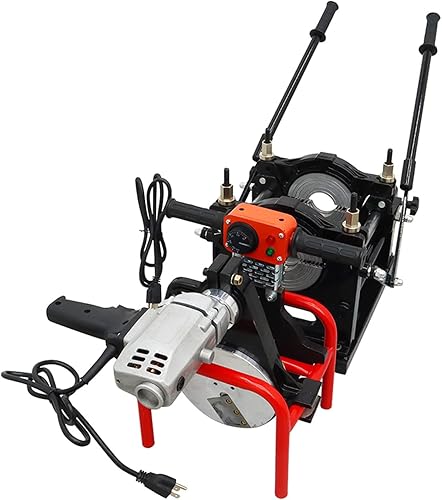 Miniatura 6 de Máquina de soldadura de fusión a tope de HDPE accionada manualmente 2 abrazaderas Soldador de fusión de tubos Empuje a mano PE PP PB PVDF Pipe Hot