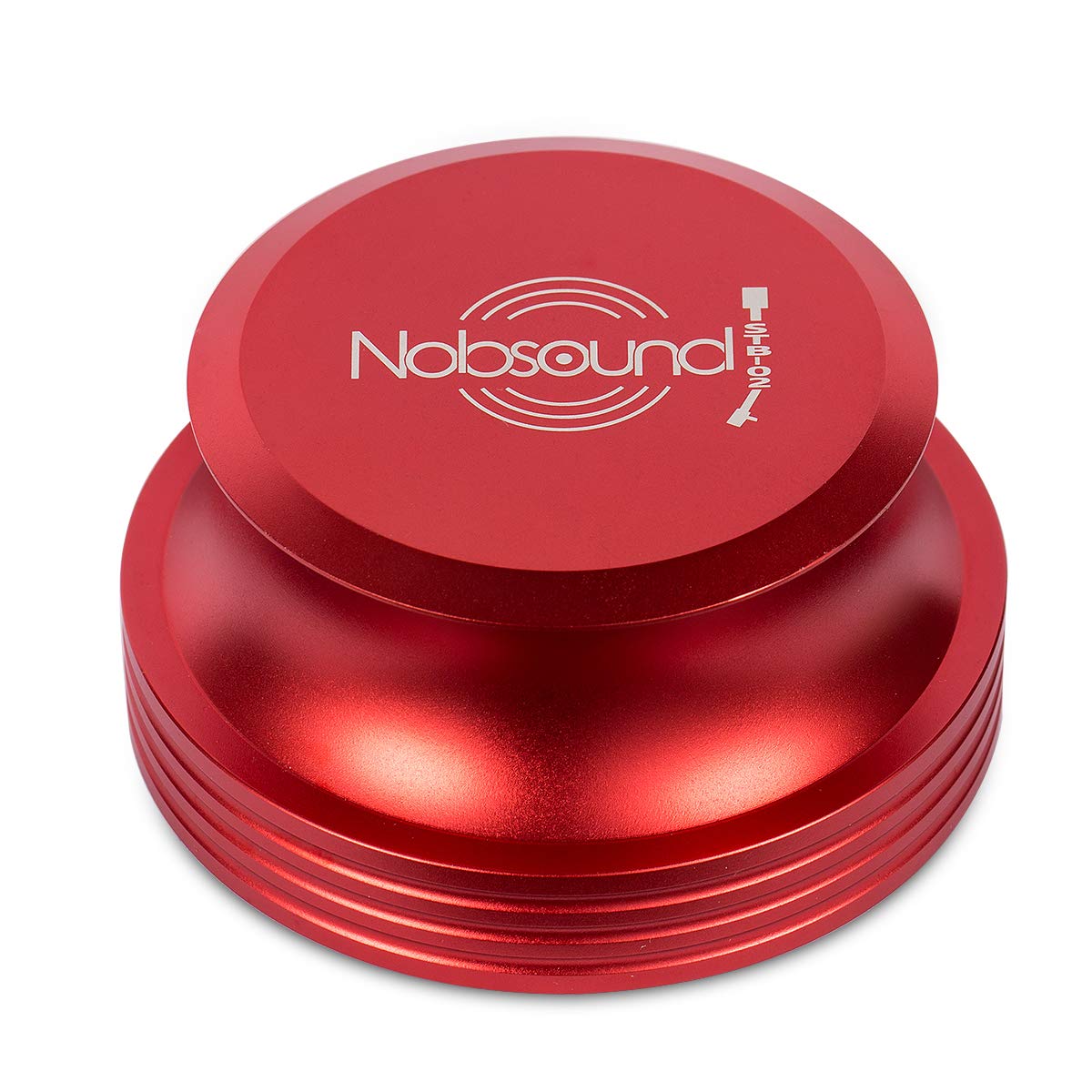 Nobsound LP Vinyl Turntable Disc Stabilizer Record Weight Metal Matte Black - Sospensione del pannello sonoro nero (rosso)