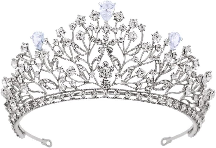 SINIDE Baroque Queen Crown, Wedding Crown for Bride Rhinestone Princess Tiara for Women Gold Crystal Crown Headband