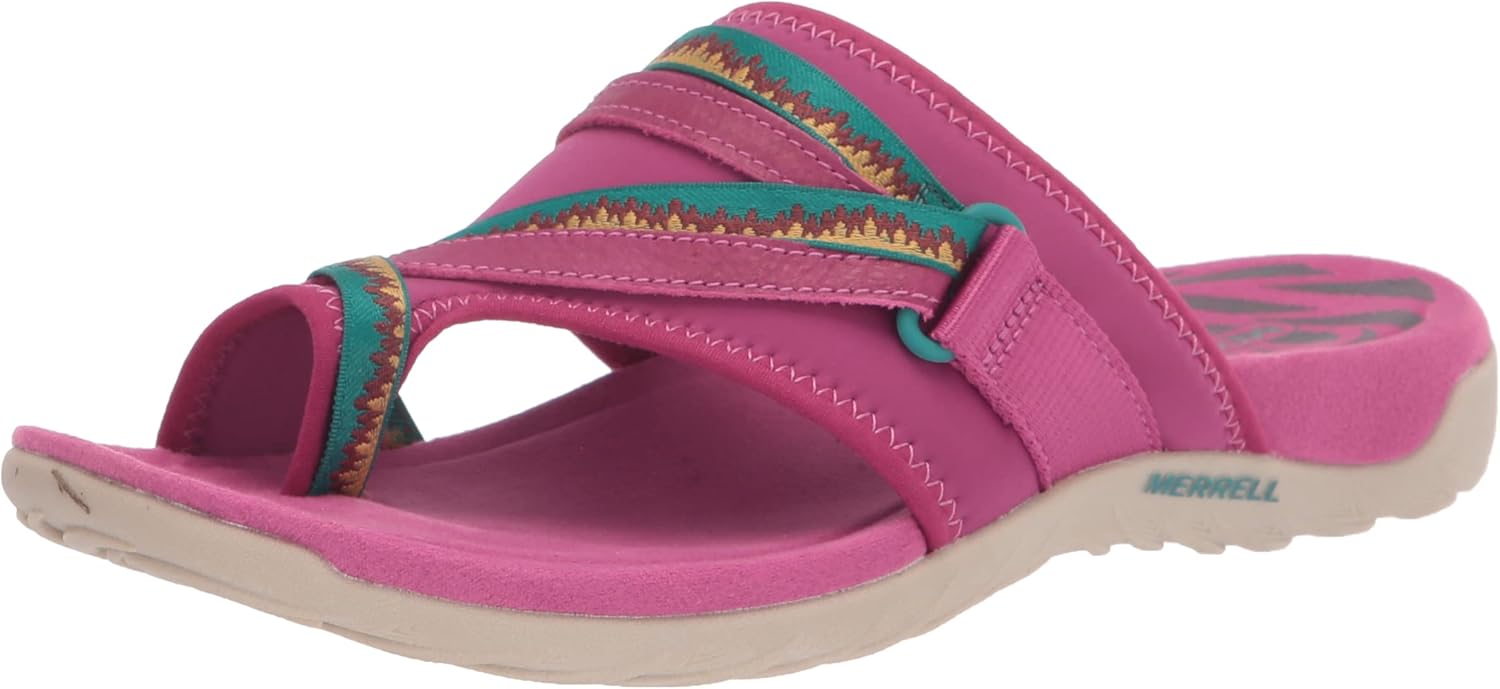 Merrell Women's Terran 3 Cush Post Sandal, Fuchsia, 12 Flats