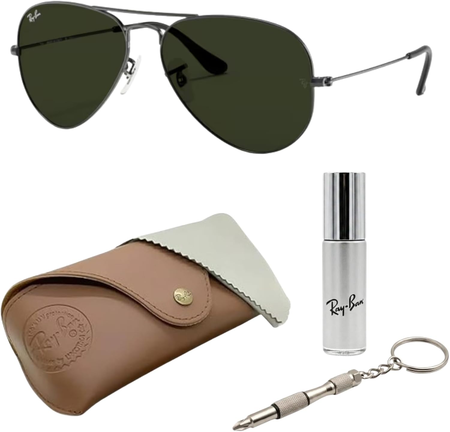 Ray-Ban RB3025 AVIATOR CLASSIC Pilot Shaped Sunglasses for Men & Women with Official RAYBAN Eyewear Kit