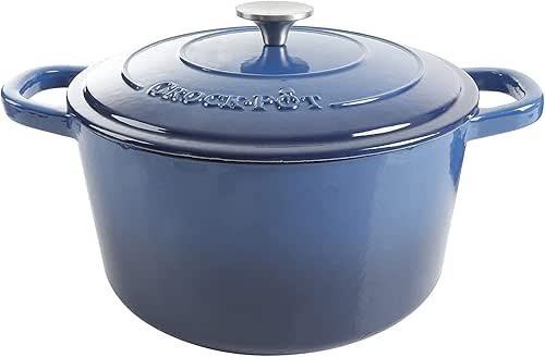 Crock-Pot Artisan 7-Quart Round Enameled Cast Iron Dutch Oven –