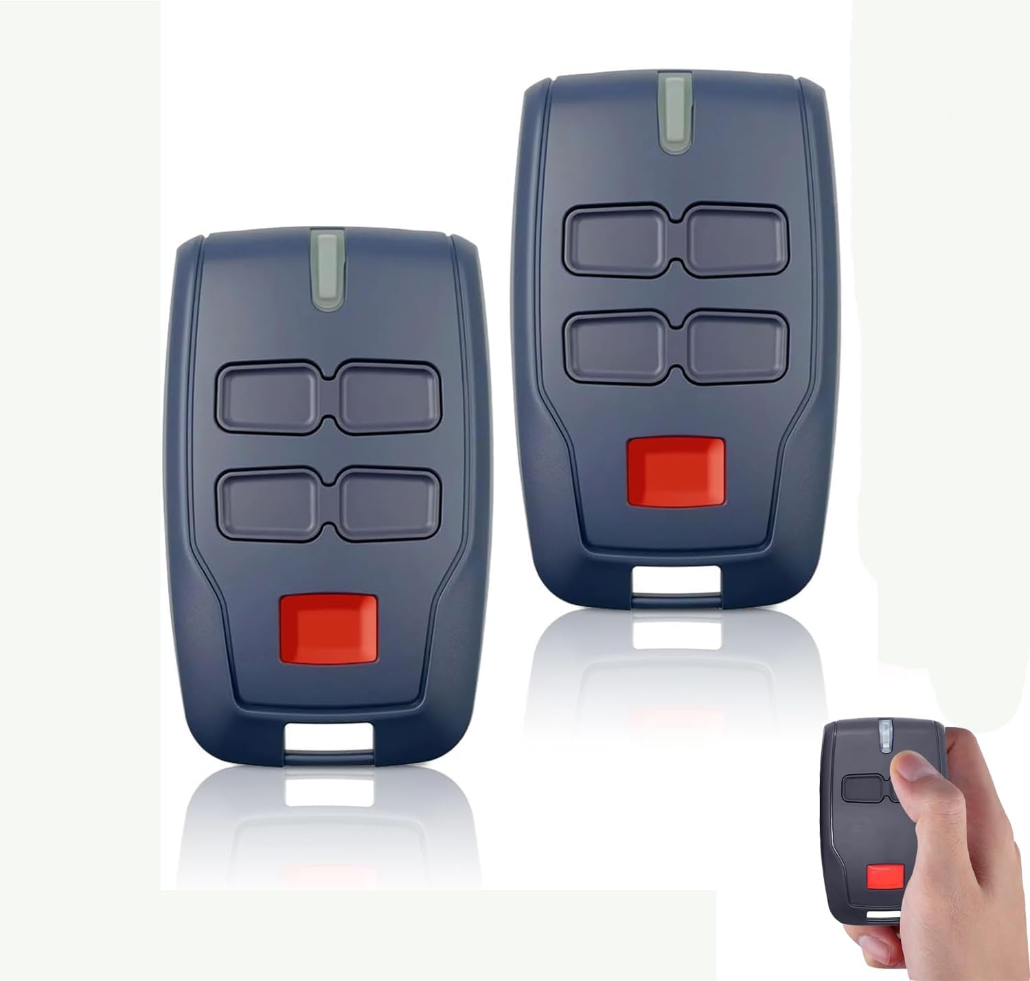 2 Pièces Télécommande pour portail BFT MT B RCB4, 433 MHZ Telecommande Bft, Portail 4 cana