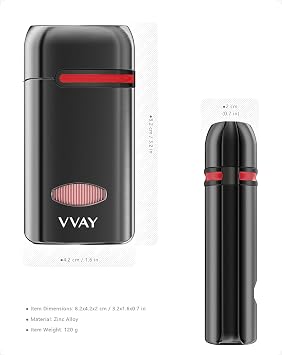 VVAY Jet Lighter, 3 Flame - Butane Refillable (Butane Gas Not Included)