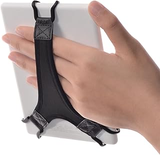 TFY Security Hand Strap Holder Finger Grip Compatible with Kindle E-Readers - Kindle e-Reader 6Inch / Kindle Paperwhite/Voyage/Oasis/Nook GlowLight Plus/Sony PRS-300 / PRS-350 (Black)