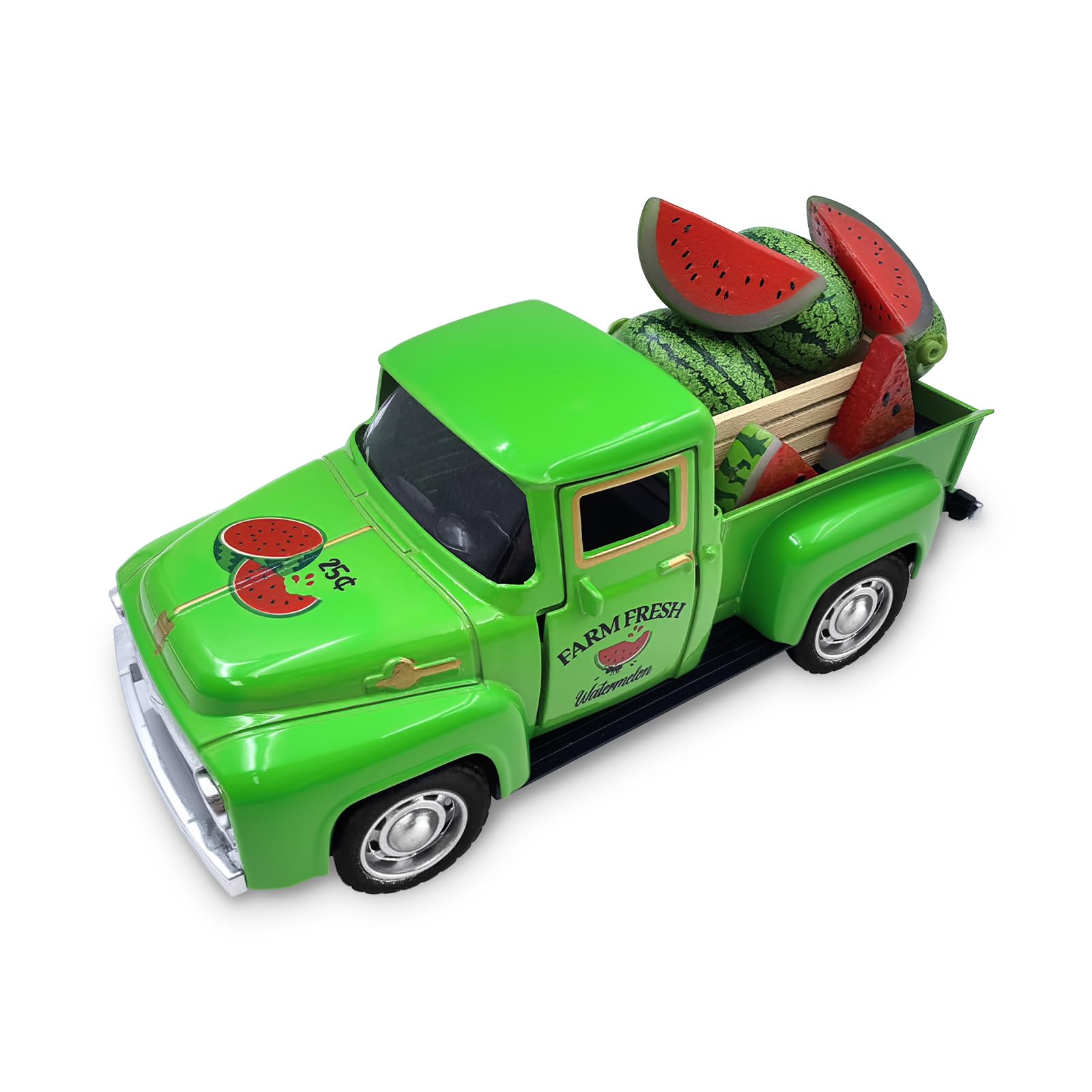 Watermelon Summer Tiered Tray Decor Vintage Truck with Mini Watermelons Wooden Crate Farmhouse Kitchen Centerpieces for Tables Sweet Time Hello Summer Signs for Home Watermelon Party Decorations