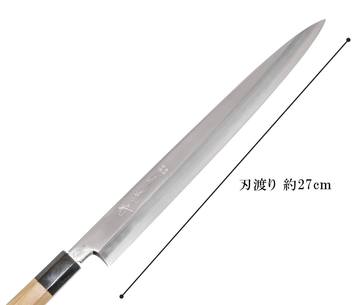 Amazon｜堺菊守 柳刃包丁 シルバー 刃渡り:約27cm 極 V10鏡面 柳刃 朴