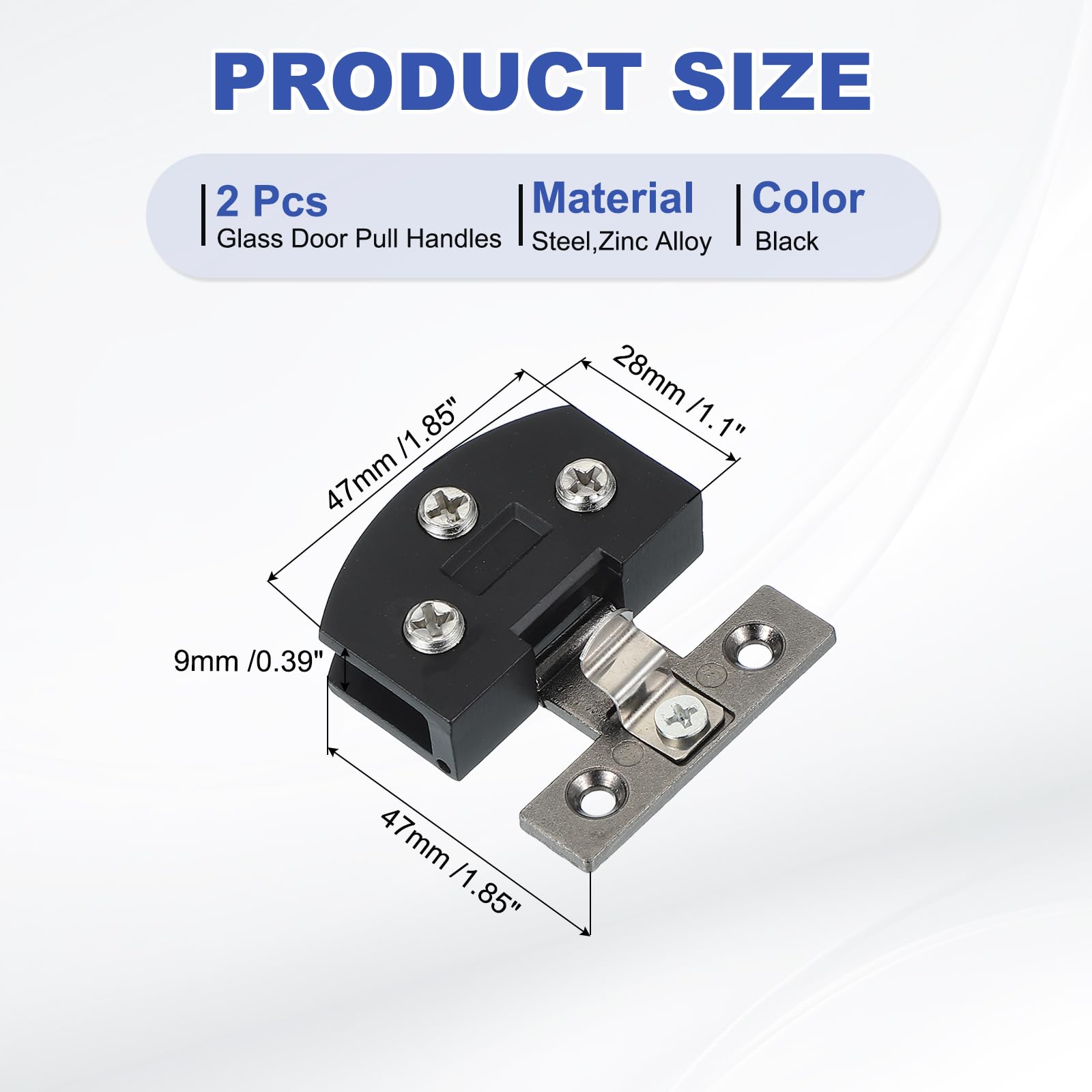 PATIKIL 1-1/8" Cabinet Glass Door Hinge - Image 2