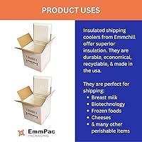 Vista 2 de SF11A EcoFriendly Insulated Shipping Cooler, 11" x 9" x 9" (Pack of 2)(8" x 6" x 6" Inside)