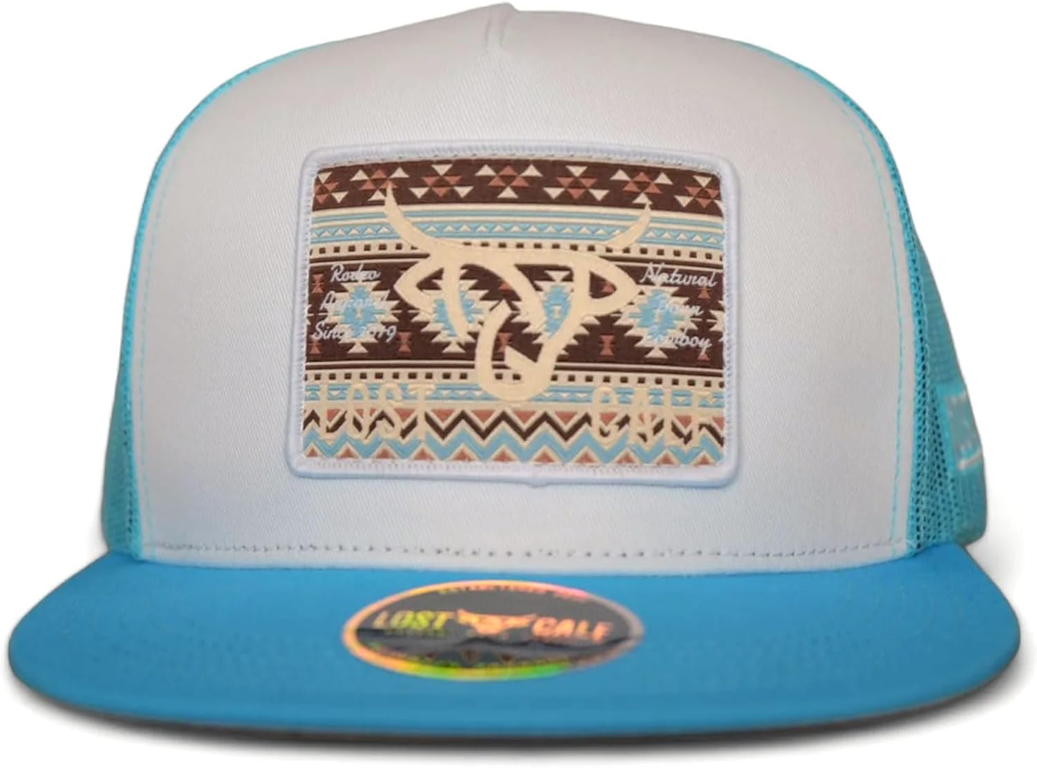 Lost Calf Logo Patch Baby Blue White - Hats Cap, One Size-X-Large - Image 2