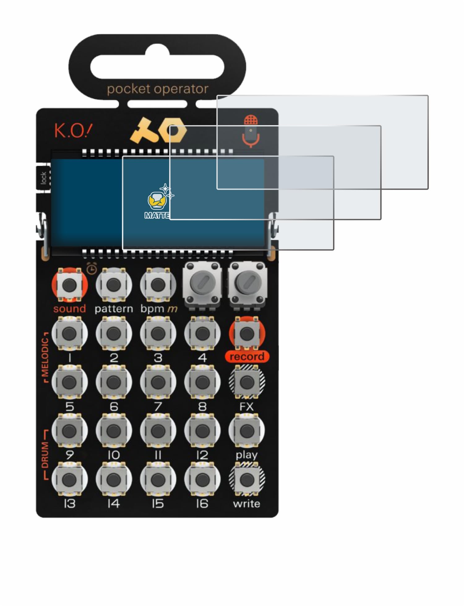 brotect Screen Protector Anti-Glare Compatible with Teenage Engineering PO-33 K.O! (6 Pack) Screen Protector Matte, Anti-Fingerprint Protection Film