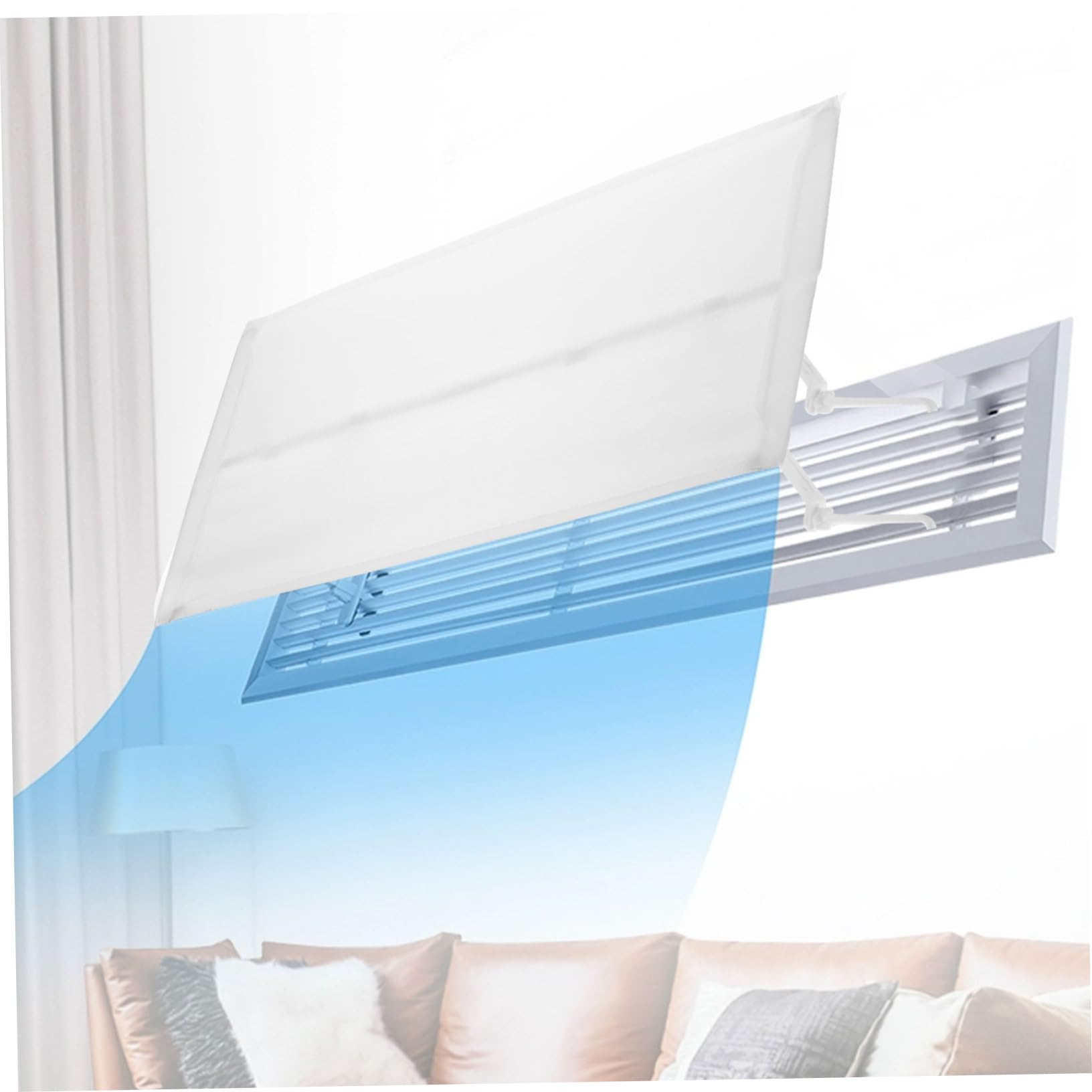 Mikikit 5pezzi Deflettore Per Condizionatori Aria Per Venti Centrali Facile Installazione Compatibile Con Uffici e Ambienti Domestici Design Semplice e Leggero