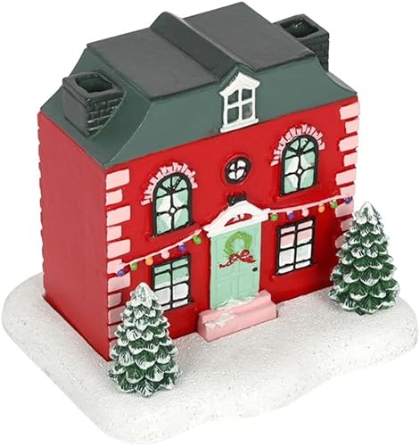 Miniatura 4 de Quemador de cono de incienso | Casa de Navidad | 5.1 in de alto x 5.1 in de ancho x 4.7 in de profundidad | Paquete de 1, rojo