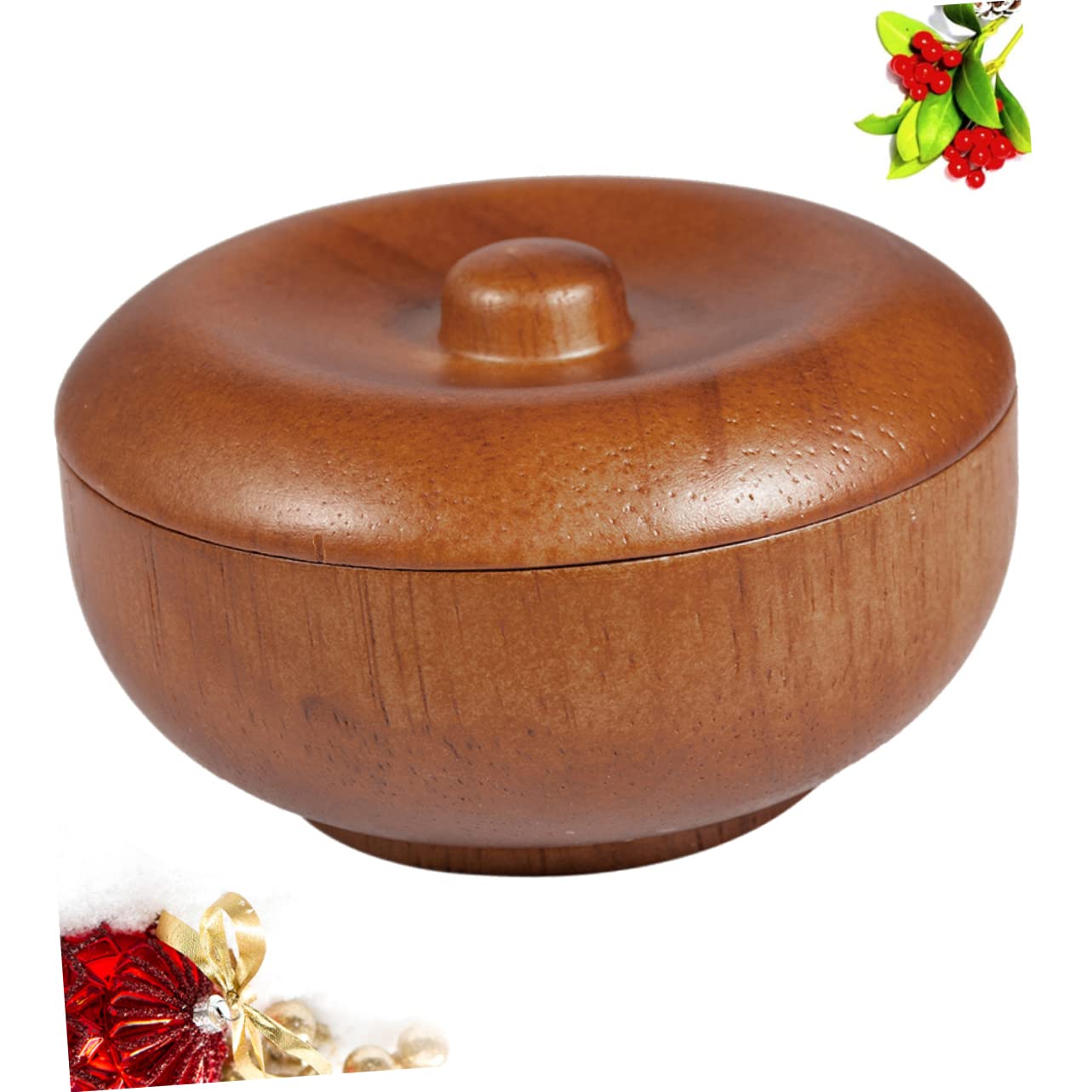 POPETPOP Lot De 3 Bols De Rasage En Bois Avec Couvercle Pour Homme Pour Ranger Et À Raser Idéal Pour La Maison Le Salon De Coiffure Ou La Brosse À Barbe Pour Homme