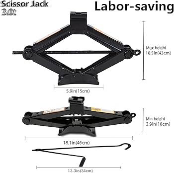 Amazon.com: Scissor Jack for Car-3.0Ton(6614lbs) 丨Car Jack Kit