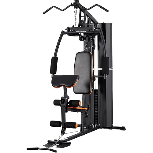 Multifunctional Home Gym Workout Equipment, Full Body Strength Training Machine with Pulley System & Rowing Function — All-in-One Exercise Equipment for Home Fitness
