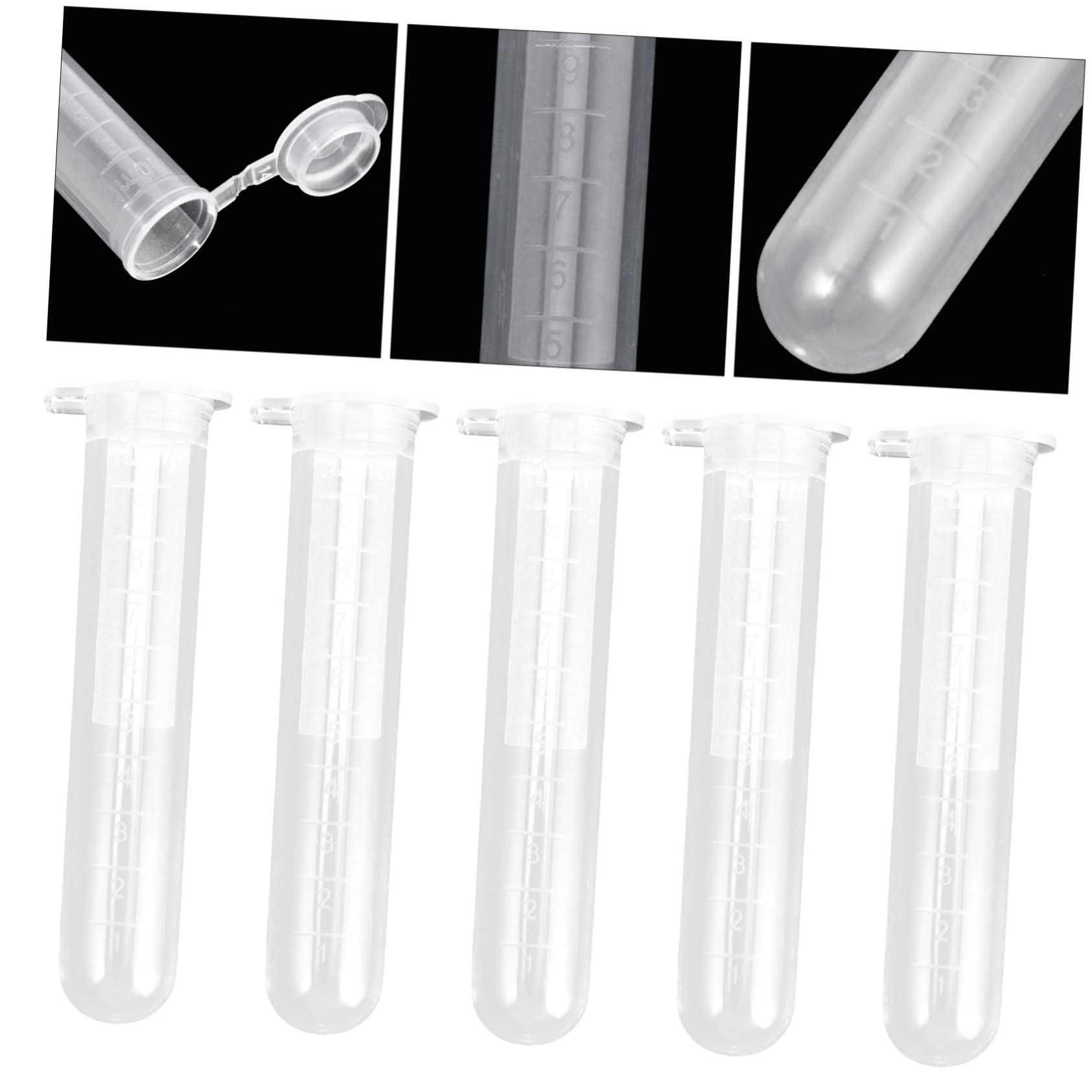 200 Pezzi Provette Centrifuga da 10ml in Plastica Tappo a Scatto, Alta Trasparenza e Pareti Lisce, per Biologia Molecolare e Uso Laboratorio Scientifico
