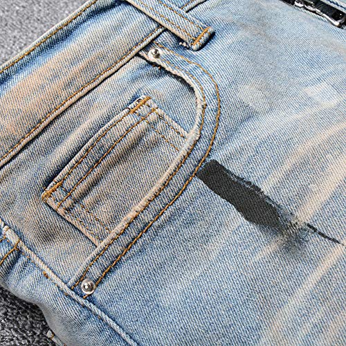 Ileibmaoz Jeans Pantaloni Jeans Strappati Slim