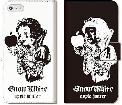 Amazon Chatte Noir Iphone12 手帳型 Puレザー Iphone 12 ケース 手帳型 おしゃれ Snow White Princess プリンセス 白雪姫 Rock Tattoo B 手帳ケース ケース カバー 通販