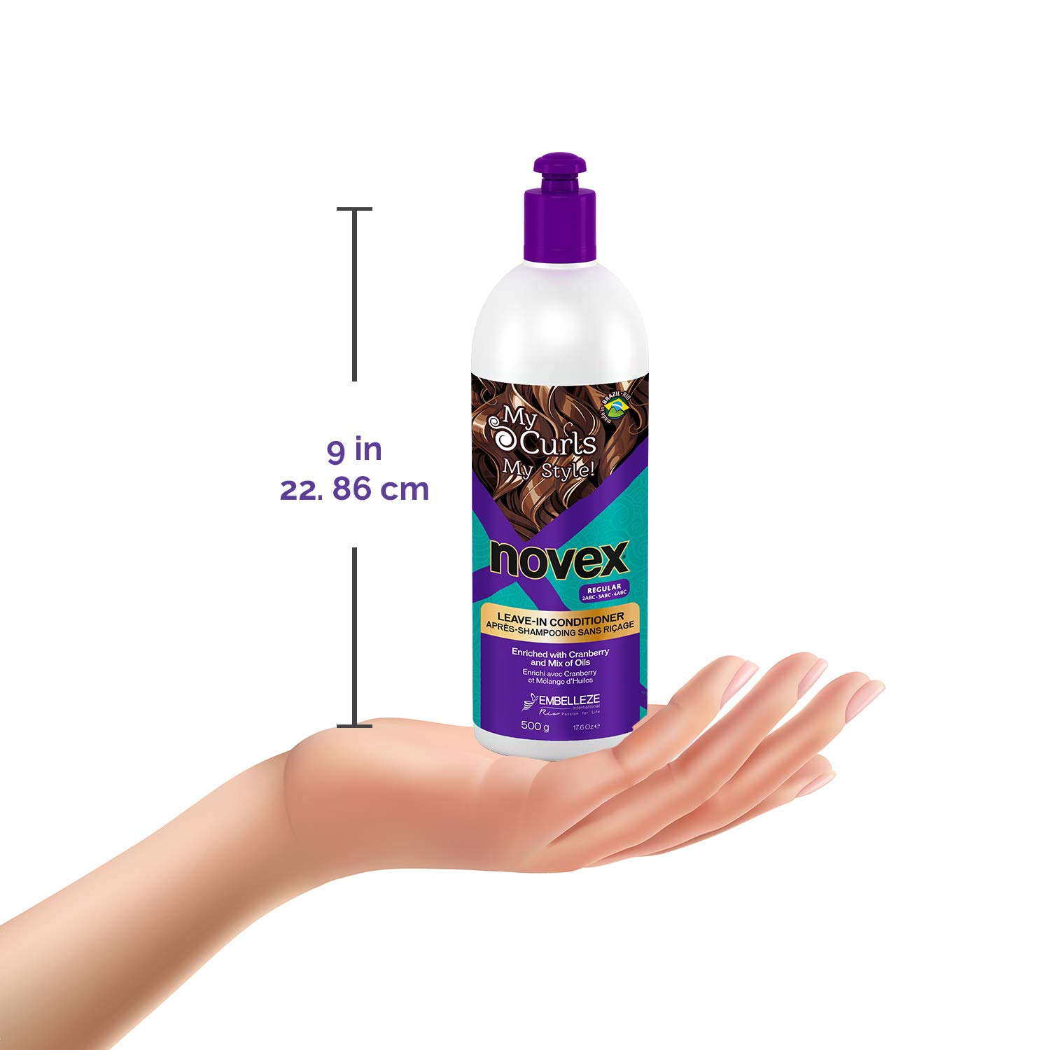 Novex My Curls Memorizer Leave in Conditioner - 16.9 oz. - Defines Curls, Controls Volume, Reduces Frizz, Adds Softness, for All Curly Hair Types