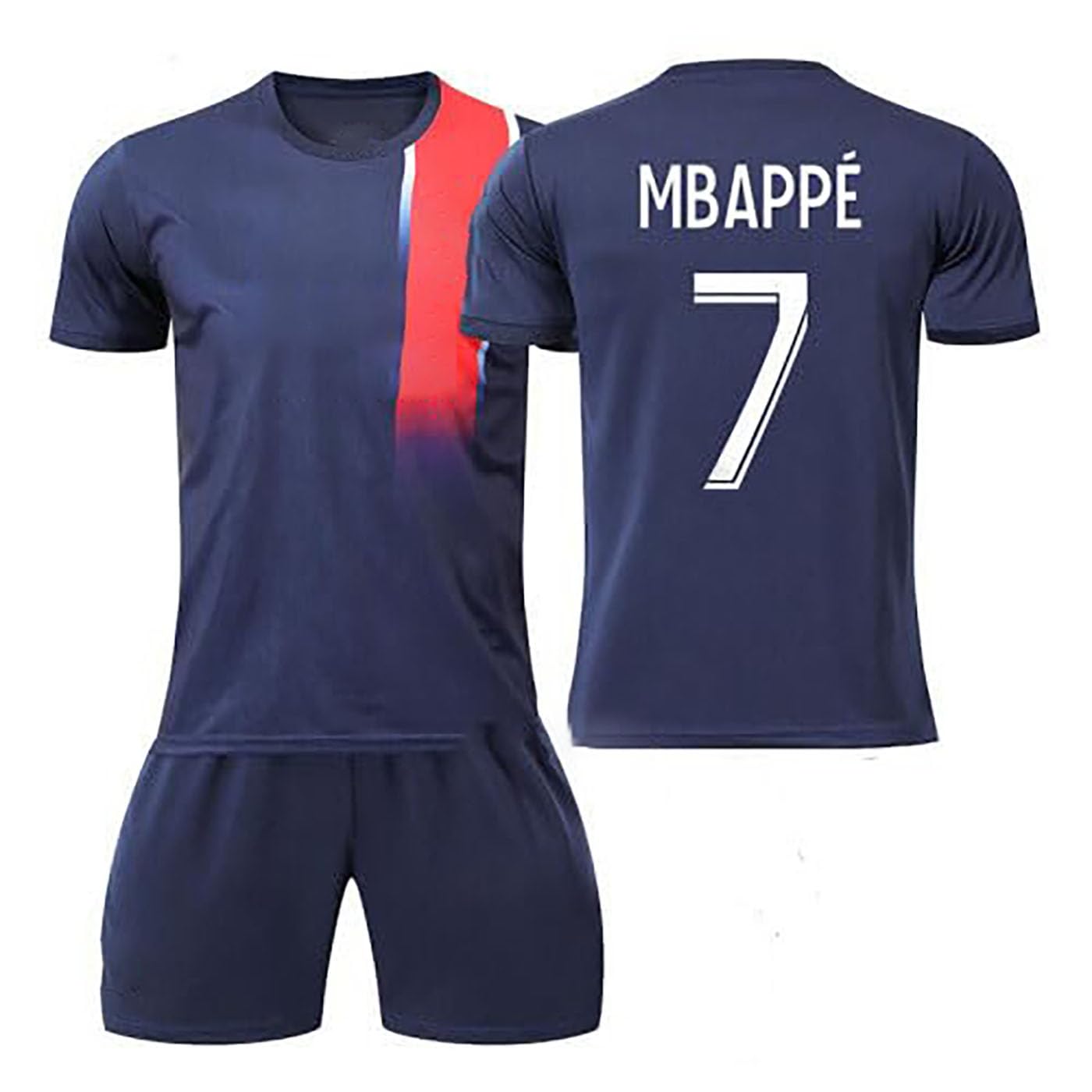 Boys Sports Soccer Home Away Prematch Kids Boys Football Jersey Set T-Shirt and Shorts-picture-11