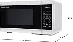 SHARP Four à micro-ondes de comptoir avec amovible 12.4" Table tournante Carousel, 1000 Watt, 1.1 Pieds cubiques, blancs