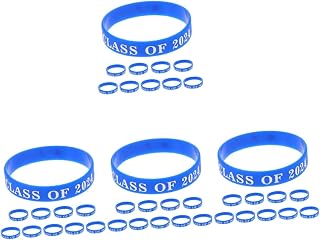 PLAFOPE 40piezas Brazaletes De De Graduación Clase Pulseras y Accesorios Para Celebraciones Estudiantiles Color Azul