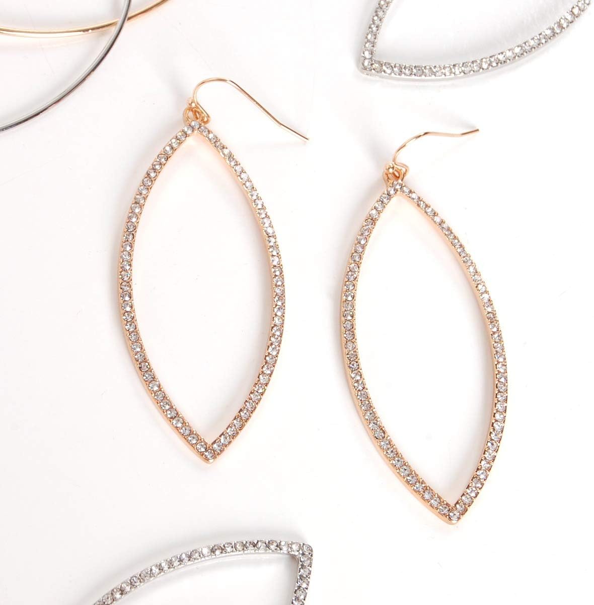 Simulated Diamond Dangle Earrings for Women - Cubic Zirconia Crystal Long Dangling Earrings - Hypoallergenic and Safe for Sensitive Ears - Image 3