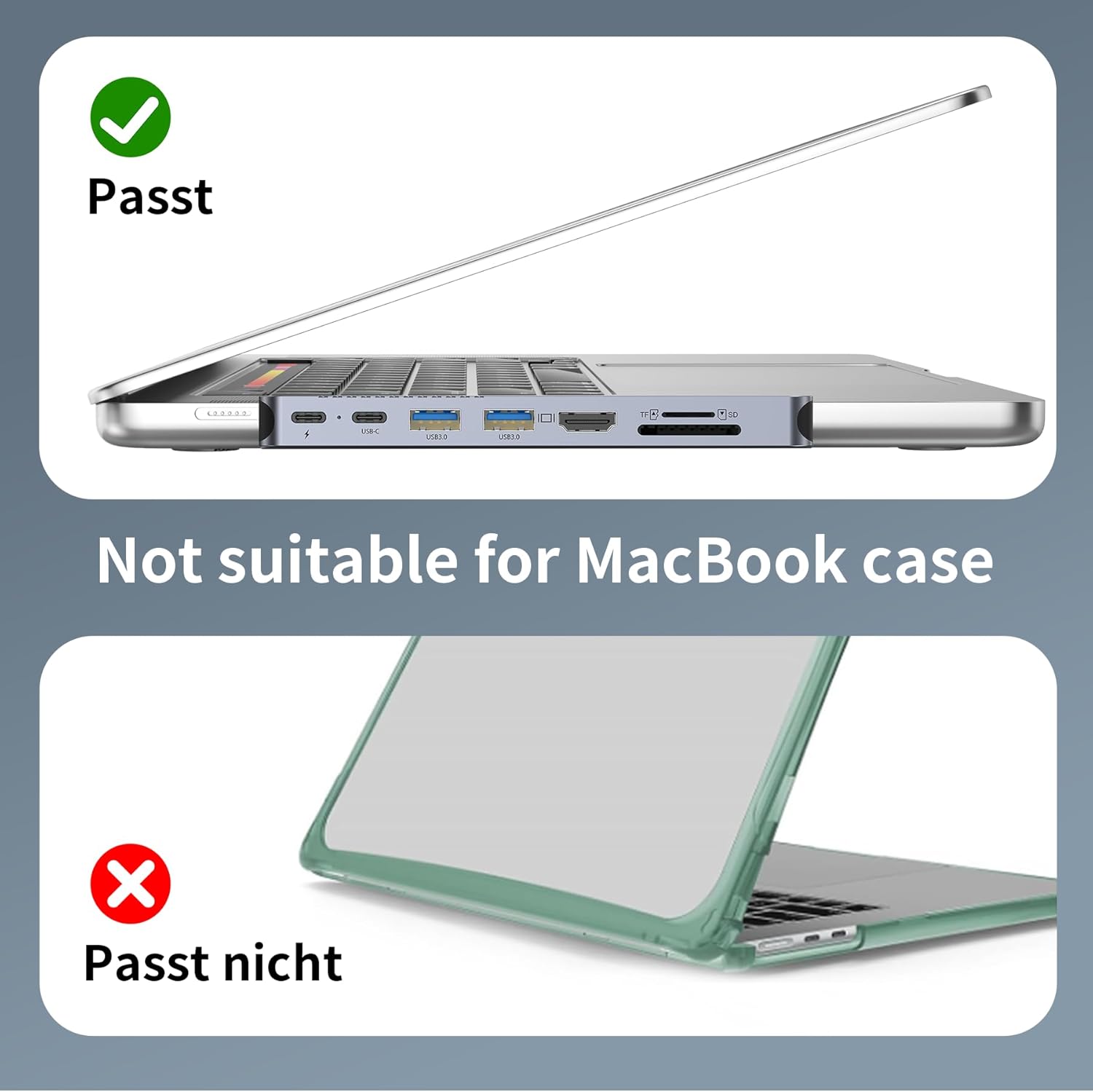 M82 USB C Hub Adapter for MacBook Pro Air Docking Station 8-in-2 for Mac Book Accessories Dongle 4K@30Hz HDMI, Thunderbolt 4/3, USB 3.0, SD/TF, USBC Dock Multiport Adapter for Mac M5 M4 M3 M2 M1 - Image 5