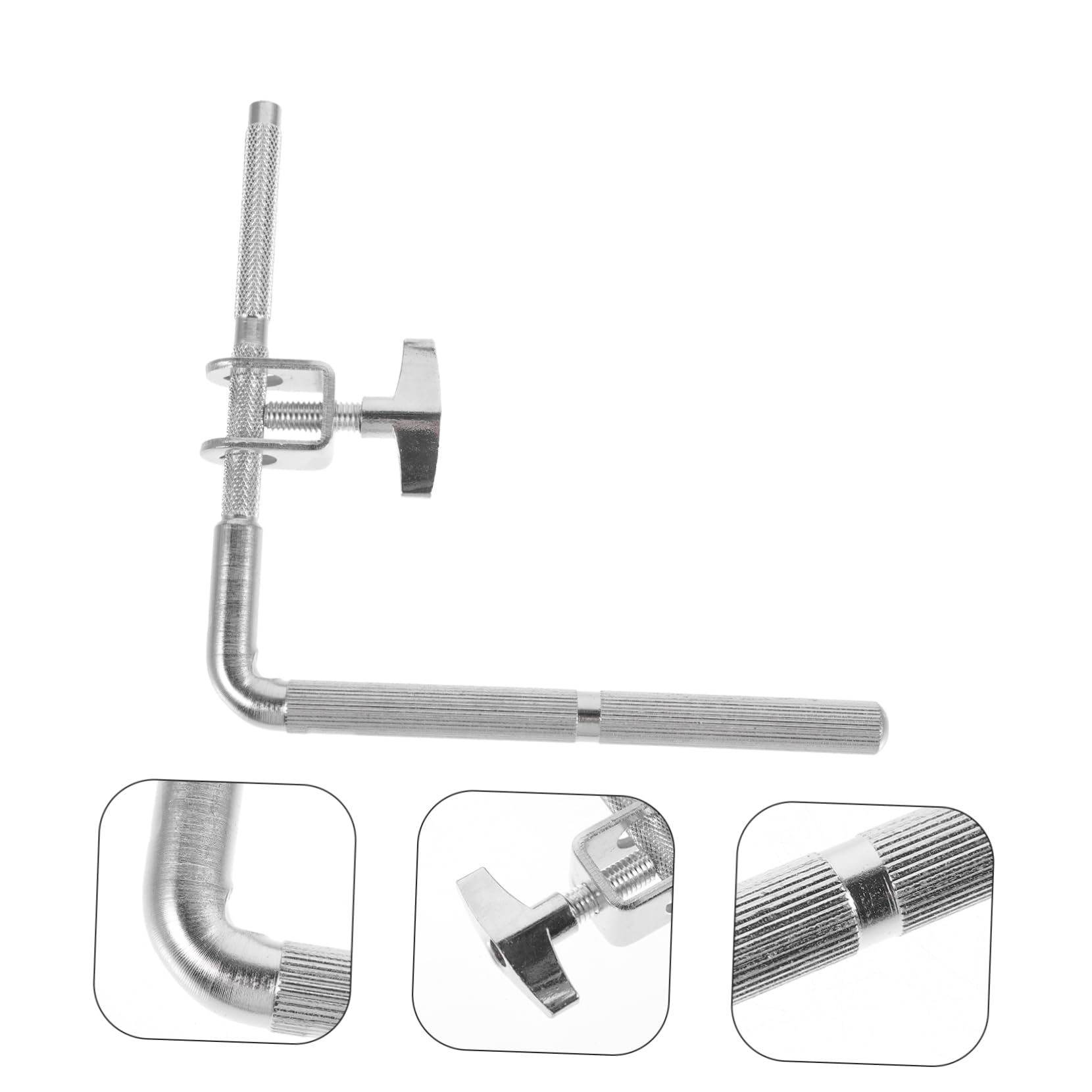 ibasenice Drum Cowbell Holder Universal Clamp for Steel Cowbell Mounting Bracket Quick-Release Clip for Easy Installati