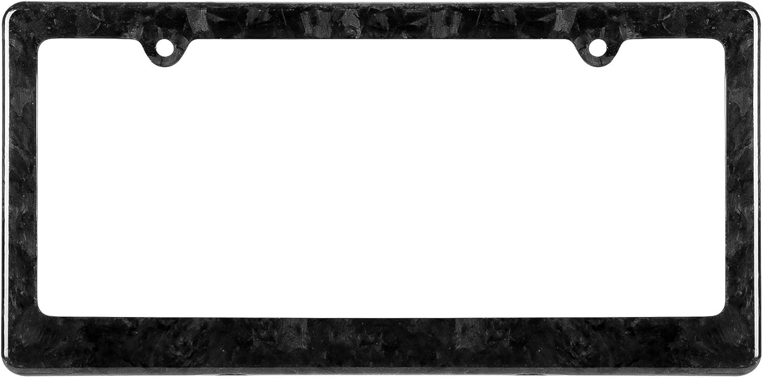 BLVD-LPF OBEY YOUR LUXURY Real 100% Forged Carbon Fiber License Plate Frame Tag Cover Glossy Finish