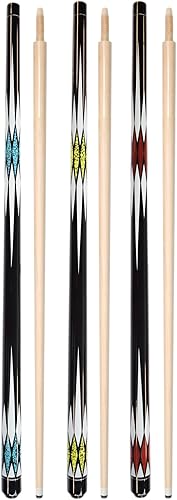 HAN'S DELTA Juego de 3 tacos de billar de 58 pulgadas para billar