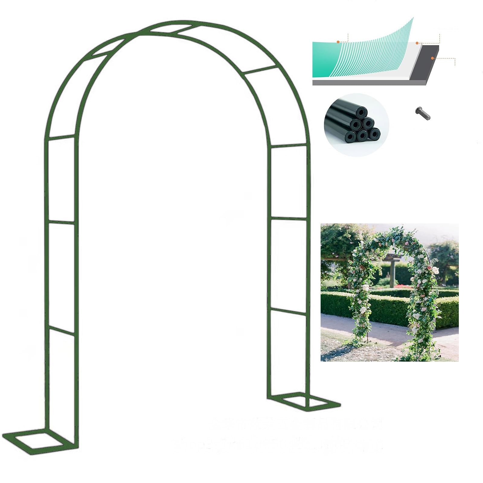 Arche de jardin en métal antirouille durable pour rosiers et décoration élé