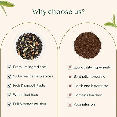 Miniatura 5 de VAHDAM, Masala Chai con especias de vainilla  3.53 onzas (50 tazas)  Té Masala Chai refrescante  Deliciosa mezcla de té de vainilla  Té Chai