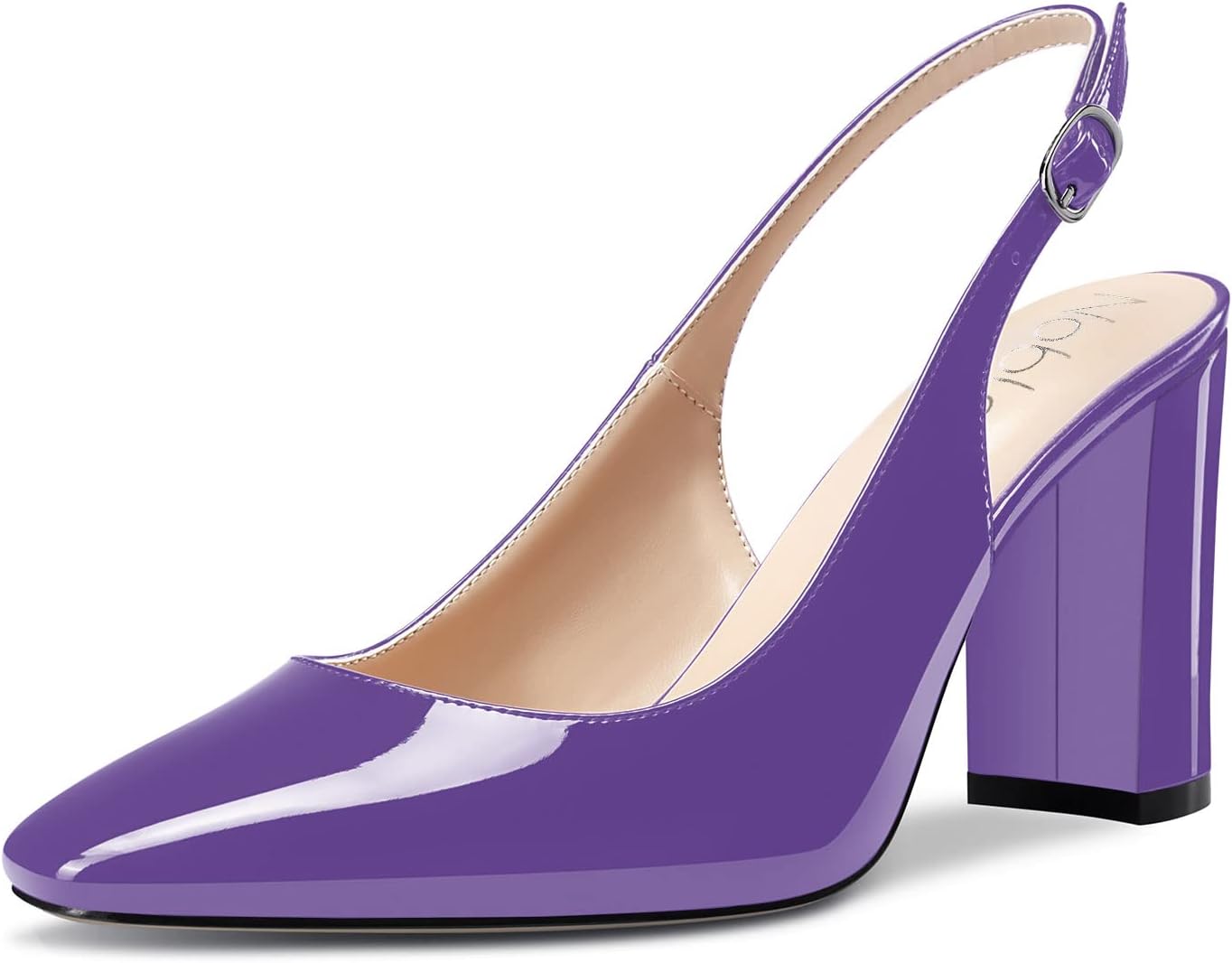 NobleOnly Femmes Haut High Bloc Chunky Talon Heel Fermé Carré Bout Slingback Escarpins Slip-on Cute Dress Bureau Chaussures 8.5 CM Heels Beige 35 EU NobleOnly Femmes Haut High Bloc Chunky Talon Heel Fermé Carré Bout Slingback Escarpins Slip-on Cute Dress Bureau Chaussures 8.5 CM Heels Beige 35 EU