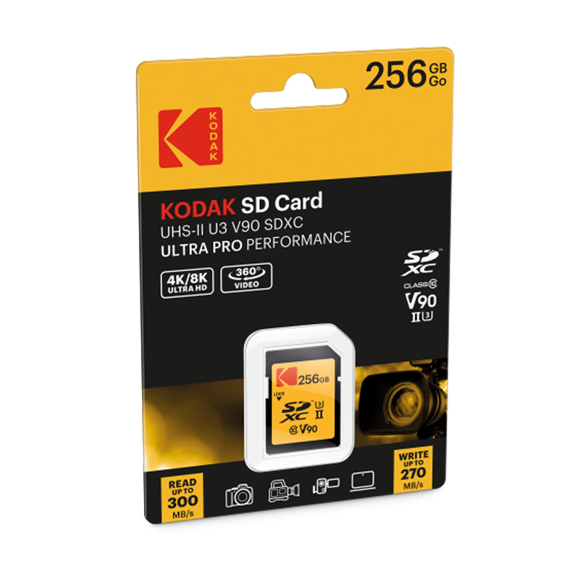 Amazon.com: Kodak SDXC 256GB UHS-II U3 V90 Ultra Pro Memory Card