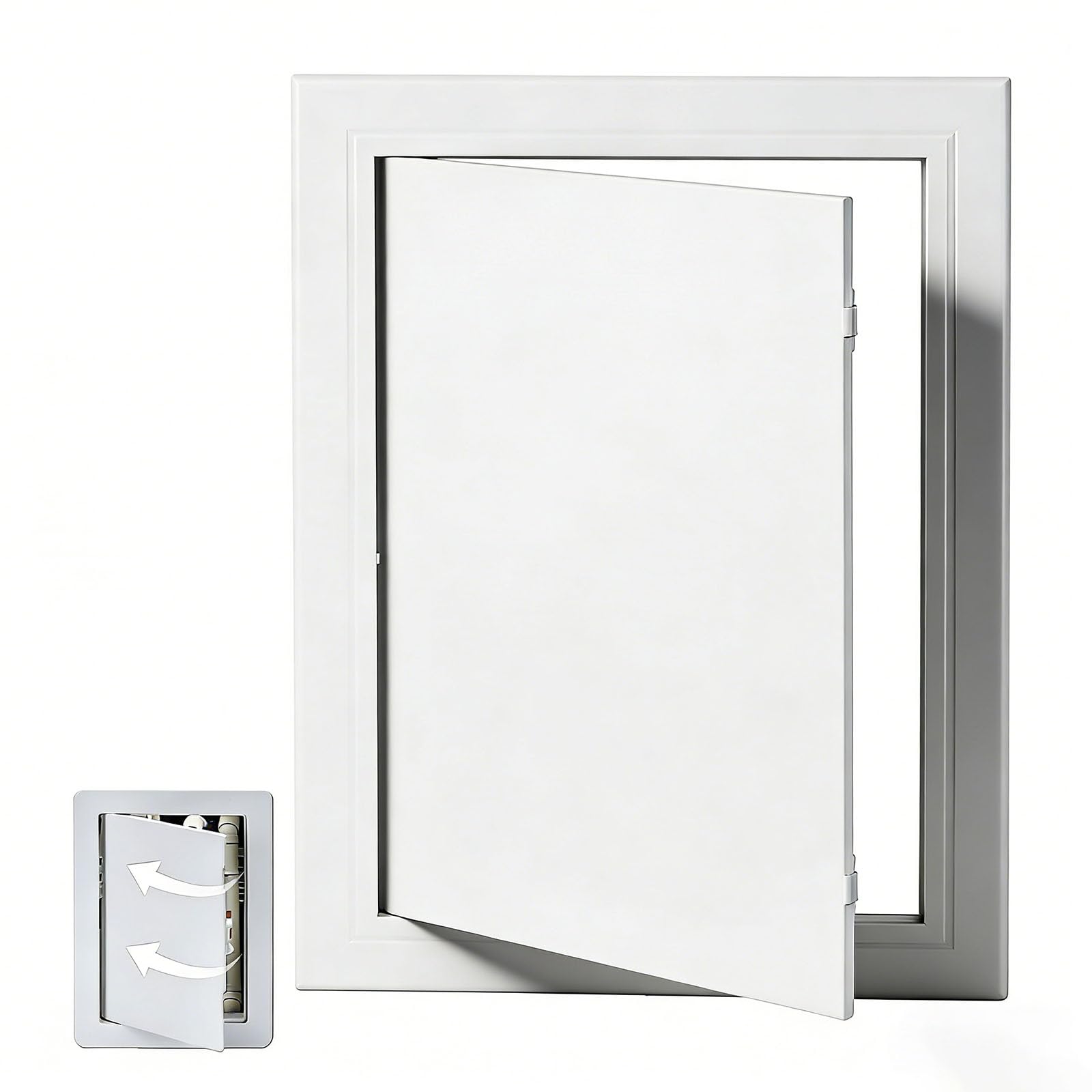 100x150mm Access Panel – Paintable Flush Fit ABS Inspection Hatch with Hidden Hinges, Ideal Plasterboard Access Panel for Wall Ceiling, Easy-Install Fuse Box Cover Cabinet Plumbing