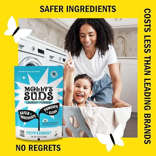 Vista 38 de Molly's Suds Detergente en polvo original para ropa Detergente limpio para ropa en polvo para pieles sensibles Ingredientes simples y eficaces
