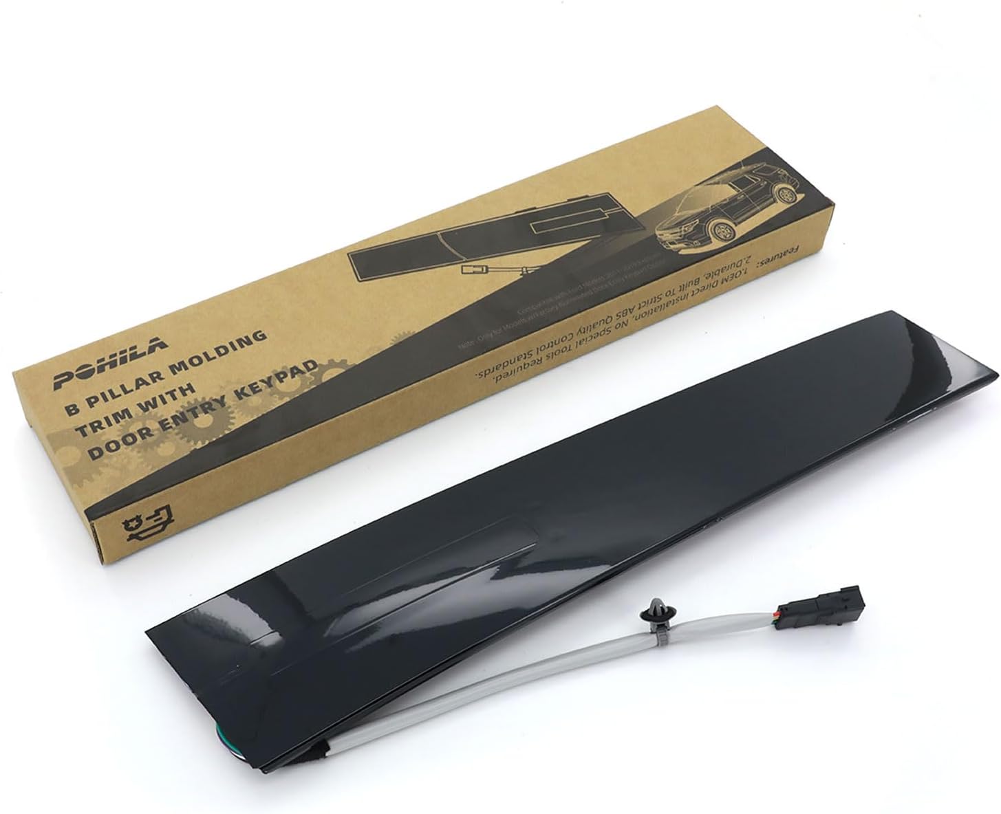 B Pillar Molding Trim with Door Entry Keypad, Ford Keyless Entry Keypad, Compatible with 2011 2012 2013 2014 2015 2016 2017 2018 2019 Ford Explorer, Driver Side Left, Replace# DB5Z-7820555-AC