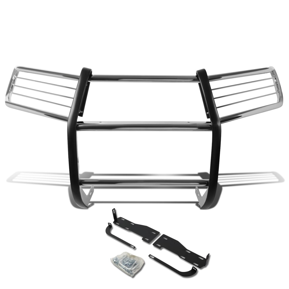 DNA MOTORING GRILL-G-069-SS Front Bumper Brush Grille Guard Compatible with 10-13 4Runner